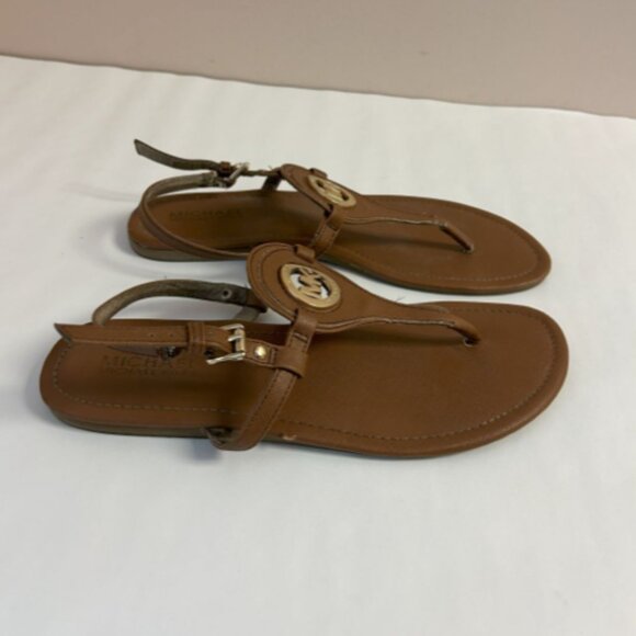 Michael Kors Brown Leather Sandals - Picture 1 of 2